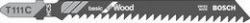 Bosch T 111 C Stichsägeblatt Hartstahl [HCS] 3 Stück[e] (Bosch Basic for Wood T 111 C - stiksav)