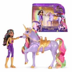 Unicorn Academy - Sophia und Licht-Magie Wildstar Set, ca. 12 cm Originalfiguren zur Netflix Serie, mit Mähne, Schweif sowie magischer Leuchtfunktion und Regenbogensternen, ab 4 Jahren (Unicorn Ac...