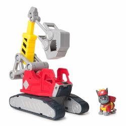 Rubble & Crew - Chargers 2-in-1 Mega Kran, Premium Baufahrzeug mit abnehmbarer Baggerkralle und Presslufthammer sowie Charger Hundefigur (Rubble & Crew - Chargers 2-in-1 Mega K)