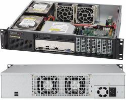Supermicro SuperChassis 523L-505B 2U Black 500 W (2U CHASSIS 2X3.5 SAS/SATA,SuperChassis 523L-505B - DP / UP, 2x Fixed HDD, 7x LP [Front I/O], 500W)
