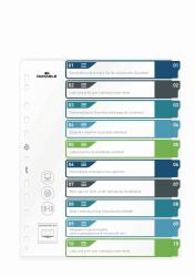 Durable 679527 Tab-Register Leerer Registerindex Polypropylen [PP] Mehrfarbig (Durable 10 Part Numbered Index Divider)