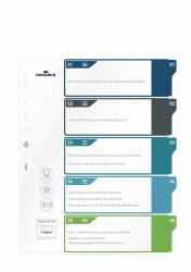 Durable 679327 Tab-Register Leerer Registerindex Polypropylen [PP] Mehrfarbig (Durable 5 Part Numbered Index Divider)