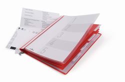 Durable 255503 Tab-Register Konventioneller Dateiordner Kunststoff Rot, Transparent (Durable Suspension Rail Folder A4 Red - Retail Packaging)