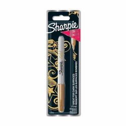 Sharpie 1986003 Permanent-Marker Feine Spitze Gold 1 Stück[e] (Sharpie Metallic Permanent Markers Gold Fine Point Single Pack)