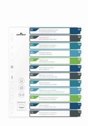 Durable 679627 Tab-Register Leerer Registerindex Polypropylen [PP] Mehrfarbig (Durable 12 Part Numbered Index Divider)