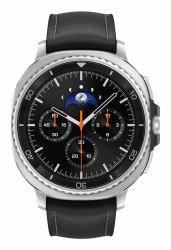 Samsung Galaxy Watch 8 Classic 3,3 cm [1.3"] AMOLED 46 mm Digital 438 x 438 Pixel Touchscreen Silber WLAN GPS (Samsung Galaxy Watch 8 Classic Black 4)