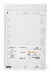 Durable 100302 Nichtklebendes Etikett 80 Stück[e] Weiß Rechteck (Durable Ticket Sheet Inserts 150x67mm [80])