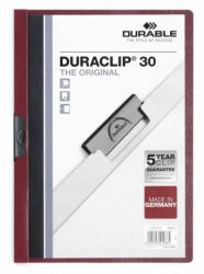 Durable Duraclip 30 Präsentations-Mappe PVC Burgund, Transparent (Durable DURACLIP 30 A4 Folder Dark Red [25])