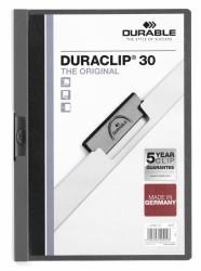 Durable 220057 Präsentations-Mappe PVC Anthrazit, Grau (Durable DURACLIP 30 A4 Folder Anthracite [25])