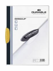 Durable Swingclip Präsentations-Mappe Polypropylen [PP] Gelb (Durable SWINGCLIP A4 Folder Yellow [25])