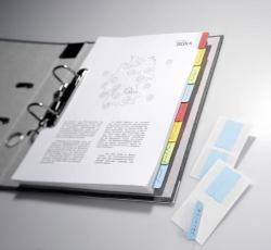 Durable 840600 Tab-Register Leerer Registerindex Blau, Grün, Rot, Gelb (Durable QUICK TAB Duo Index Tabs [24])