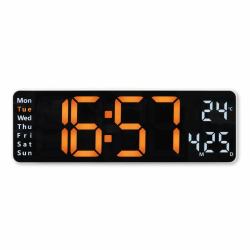 Hama Santa Cruz Digitale Uhr Rechteck Schwarz (HAMA Digital Wall Clock Santa Cruz)