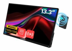 Verbatim 32087 TV-Gerät/Monitor tragbar Tragbarer Monitor Schwarz 33,8 cm [13.3"] 1920 x 1200 Pixel (Verbatim Portable 13.3 Touch Monitor ALU)