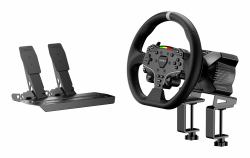 Moza Racing RS074 Gaming-Controller Schwarz Bluetooth/USB Lenkrad + Pedale Digital PC (MOZA Racing R3 Racing Wheel and Pedals for PC)