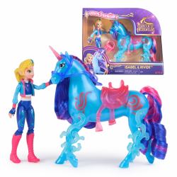 Unicorn Academy, Isabel & River Power of Friendship Set with Translucent Saddle & 2 Power Accessories, Dolls & Unicorn Toys for Girls Ages 4 and up (6072676 dukke)