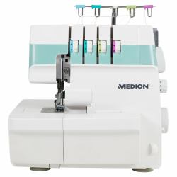 MEDION 90 W Leistung, LED Licht, nähen mit 4 Fäden gleichzeitig, umfangreiches Zubehör (Medion LIFEÂ® MD19169t Overlock-NÃ¤hmasc)