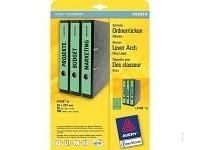 Avery Border Binder Labels, Green 38 x 297mm [20] 