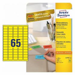 Avery L4793-20 Druckeretikett Gelb Selbstklebendes Druckeretikett 