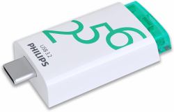 Philips USB 3.2 256GB Click Series Gen 1 USB-C USB-Stick USB Typ-A 3.2 Gen 1 [3.1 Gen 1] Weiß 