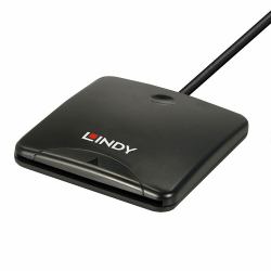Lindy USB 2.0 Smart Card Reader (USB 2.0 CHIPKARTENLESER - POWER OVER CABLE)