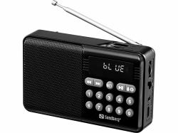 Sandberg 421-18 Radio Tragbar Analog Schwarz (Speaker Radio FM+BT Recharge - Warranty: 60M)