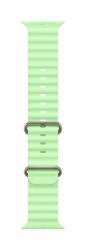 Apple Natural Titanium Finish Band Grün Fluor-Elastomer, Titan (Apple - Band for smart watch - 49 mm, natural titanium finish - 130-200 mm - neon green - for Watch HermÃ¨s Series 9, SE 3, Series...