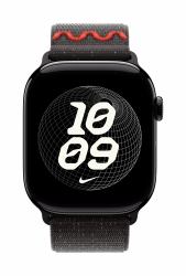 Apple Nike Sport Loop Band Schwarz Nylon, Recyceltes Polyester, Spandex (Apple Nike - Loop fÃ¼r Smartwatch - 46mm - 145 - 220 mm - schwarz - fÃ¼r Watch HermÃ¨s Series 9, SE 3, Series 10, Seri...