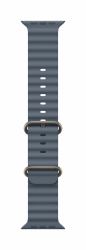 Apple Natural Titanium Finish Band Blau Fluor-Elastomer, Titan (-49MM ANCHOR?BLUE OBAND - NT FINISH)