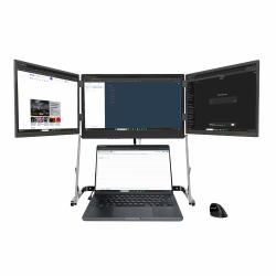 STANDIVARIUS ST-DOXA3-B TV-Gerät/Monitor tragbar Tragbarer Monitor Schwarz 39,6 cm [15.6"] LED 1920 x 1080 Pixel (Standivarius Doxa Pro 3 Portable Triple Monitor on Stand. 3 x 15.6" LED Full-HD 19...