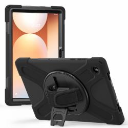 Techair TAXSGA044H Samsung Tab A11+ military grade drop protection rugged case with hand strap 