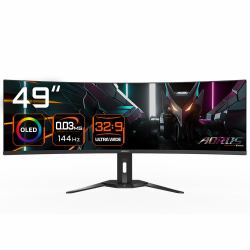 aorus GIGABYTE Gebogener Gaming-Monitor CO49DQ OLED - 5120x1440 [DQHD], 1800R, 144Hz, 0,03ms, KVM...