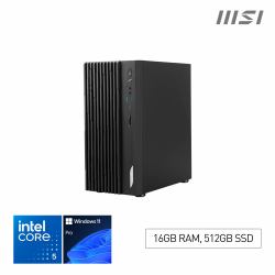 MSI Pro DP180 14A i5 14400 FS 16GB 512GB W11P Intel® Core™ i5 i5-14400 DDR5-SDRAM SSD Windows 11 Pro Mini Tower Mini-PC Schwarz (DP180 14A I5 14400 16GB 512GB W11P)