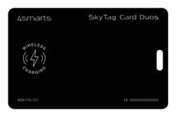 4smarts Standort-Finder SkyTag Card Duos ReCharge, schwarz (LOCATION FINDER SKYTAG CARD DUO - BLACK)