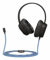 MAXCases MC-HPX-USBC Kopfhörer & Headset Kabelgebunden Kopfband Ausbildung USB Typ-C Schwarz, Blau 