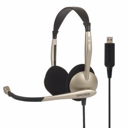 Koss CS100 USB Kopfhörer & Headset Kabelgebunden Kopfband Gaming Schwarz, Silber 