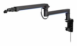 ENDORFY EY0A010 Mikrofonständer Rundfunkmikrofonständer (ENDORFY Mikrofonhalterung Broadcast Low Profile RGB Boom Arm [schwarz, fr Mikrofone bis 2kg, LED-Hintergrundbeleuchtung])