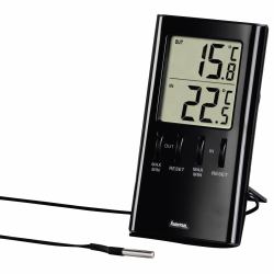 Hama T-350 Elektronisches Umgebungsthermometer Drinnen Schwarz (T-350 LCD THERMOMETER BLACK)