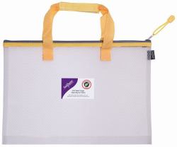 Snopake EVA Mesh HC Project Zippa Bag A3 Yellow- 1 Bag