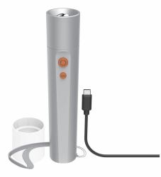 Hama FL350-C Silber Taschenlampe LED (LED FLASHLIGHT FL350C 4 MODE 350LM)