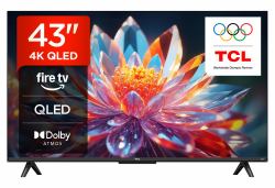 TCL T6C 43T6C-UK Fernseher 109,2 cm [43"] 4K Ultra HD Smart-TV WLAN Schwarz 350 cd/m² (TCL T6C 43 QLED 4K HDR SMART FIRE TV)