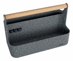 Leitz 61980089 Aufbewahrungsbox Rechteckig Filz, Recyceltes Polyester, Buche Grau (Leitz 61980089 Portable Desk Organiser with Handle)