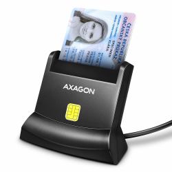Axagon Universal desktop USB contact Smart/ID card reader with long USB-A cable. Suitable for the eObanka application. Smart-Card-Lesegerät Drinnen USB 2.0 Schwarz (AXAGON CRE-SM4N USB Smart Card ...