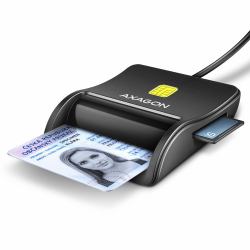 Axagon CRE-SM3SD USB Smart card & SD/microSD/SIM Flat Smart-Card-Lesegerät Drinnen USB 2.0 Schwarz (AXAGON CRE-SM3SD USB Smart Card & SD/m)