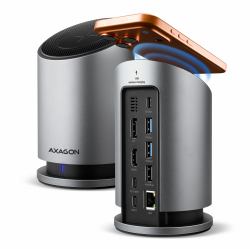 Axagon HMC-WL9 USB-C 10Gbps-Dockingstation mit 15 W kabellosem Laden 9in1 