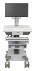 Ergotron M011-0101-120001-1-0 All-in-One PC/Workstation Halterungen/ Ständer 19,5 kg Weiß, Grau 61 cm [24"] (Mosaic Lcd Cart, Tier 1 Std 2)