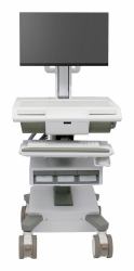 Ergotron M011-0101-130001-1-0 All-in-One PC/Workstation Halterungen/ Ständer 19,5 kg Weiß, Grau 61 cm [24"] (Mosaic Lcd Cart, Tier 1 Std 3)