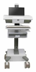 Ergotron M021-0101-110001-1-0 All-in-One PC/Workstation Halterungen/ Ständer 19,5 kg Weiß, Grau 43,2 cm [17"] (Mosaic Laptop Cart, Tier 1 Std 1)