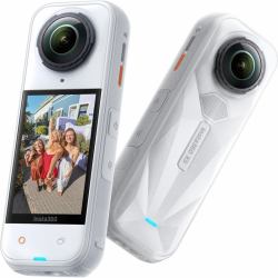Insta360 X5 Actionsport-Kamera 72 MP 8K Ultra HD 25,4 / 1,28 mm [1 / 1.28"] WLAN 539 g (X5 Standard Bundle - Satin - White - Limited Edition - Warranty: 12M)
