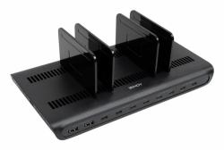 Lindy 73447 Ladestationsorganiser Freistehend Kunststoff Heidelbeere (240W 10 PORT USB CHARGING DOCK - UP TO 10 TABLETS AND/OR SMARTPH)
