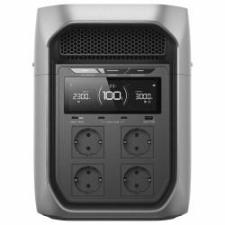 EcoFlow DELTA 3 Max Plus Tragbare Power Station Lithium-Eisen-Phosphat [LiFePO4] 22,1 kg (DELTA 3 Max Plus, Lithium - Iron Phosphate [LiFePO4], AC, - Cigar lighter, Solar, 2048 Wh, 2300 W, 300 W, 2...